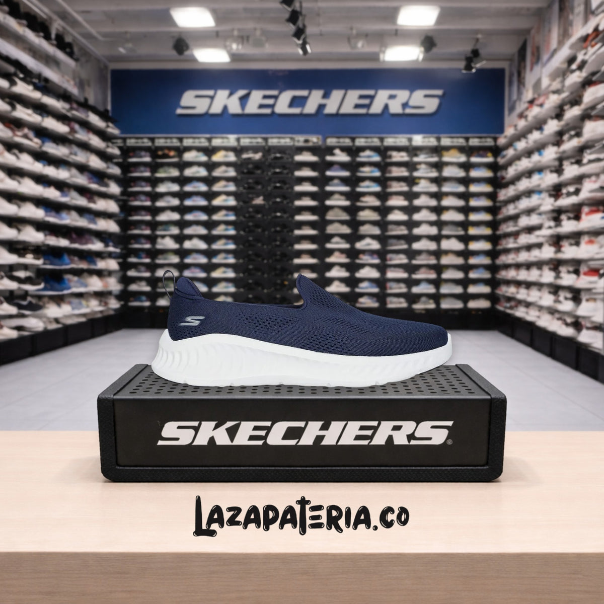 Tenis Skechers GO Walk Azul Navy para mujer