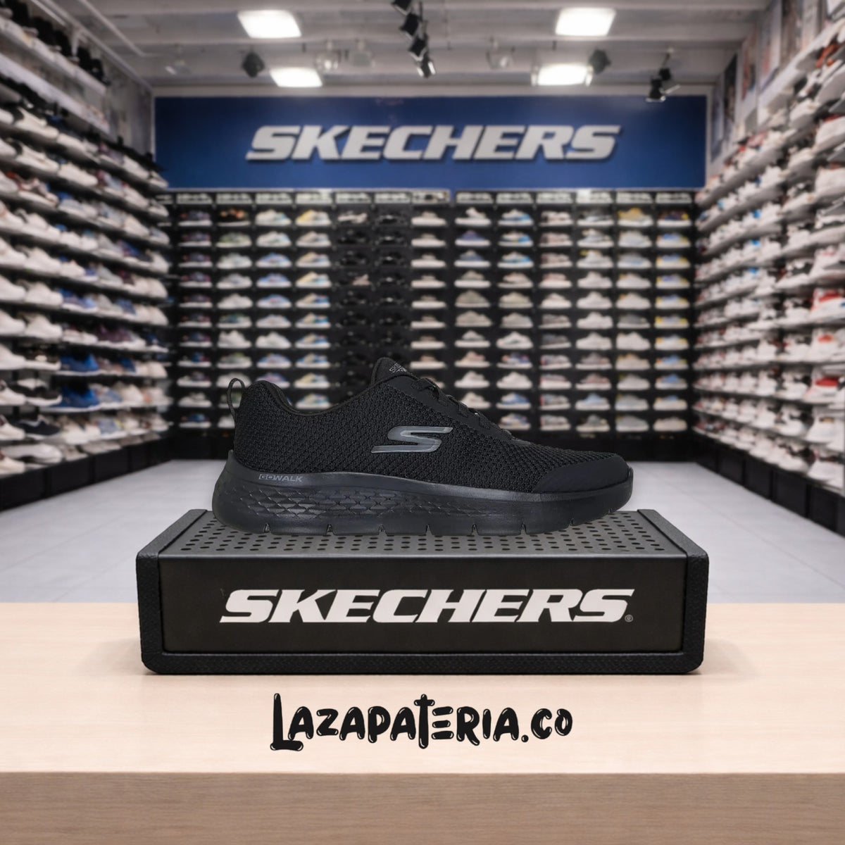 Tenis Skechers GO Walk Negro para mujer