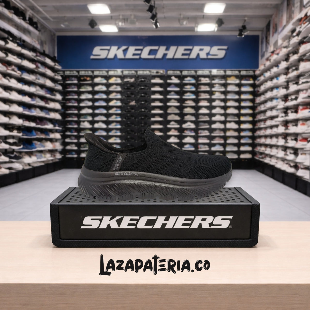 Tenis Skechers GO Walk Max Cushioning Negro para mujer