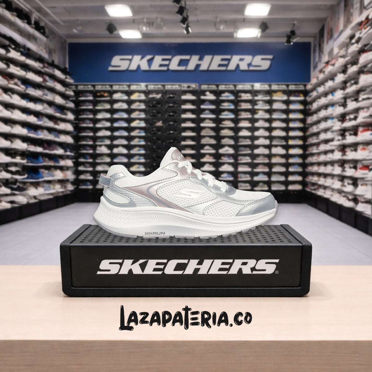 Tenis Skechers GOrun Blanco para niña