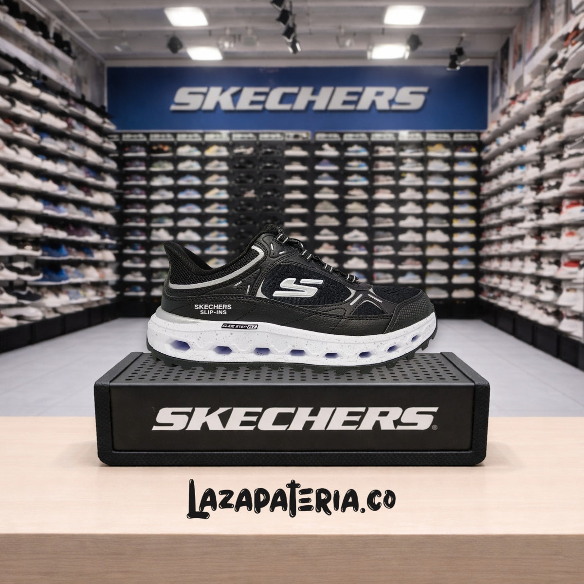 Tenis Skechers Glide-Step Negro para mujer