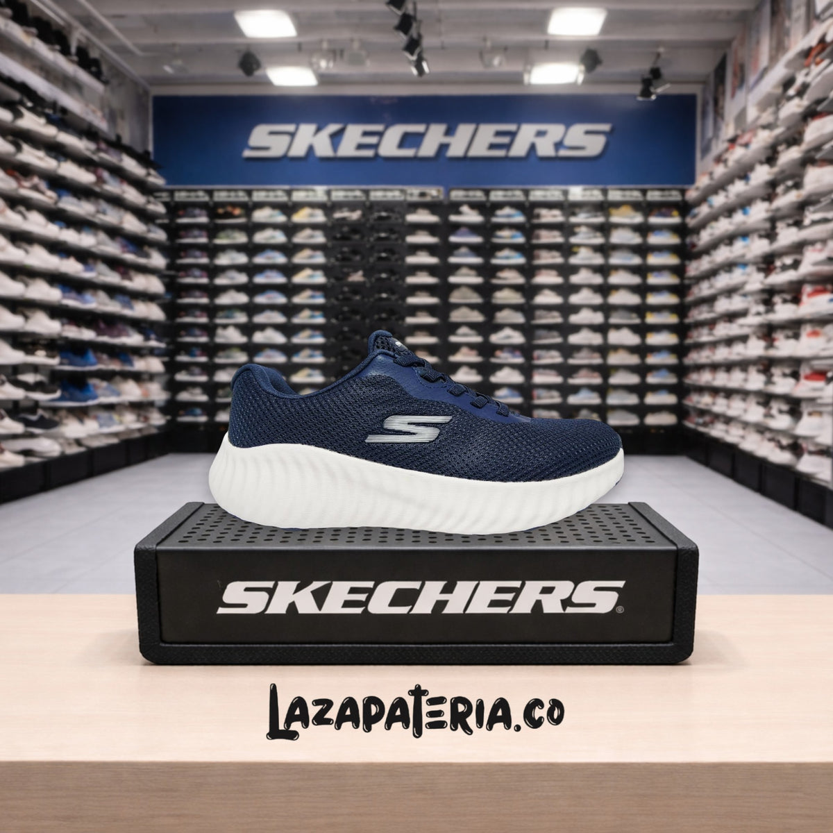 Tenis Skechers GOrun Azul Navy para mujer