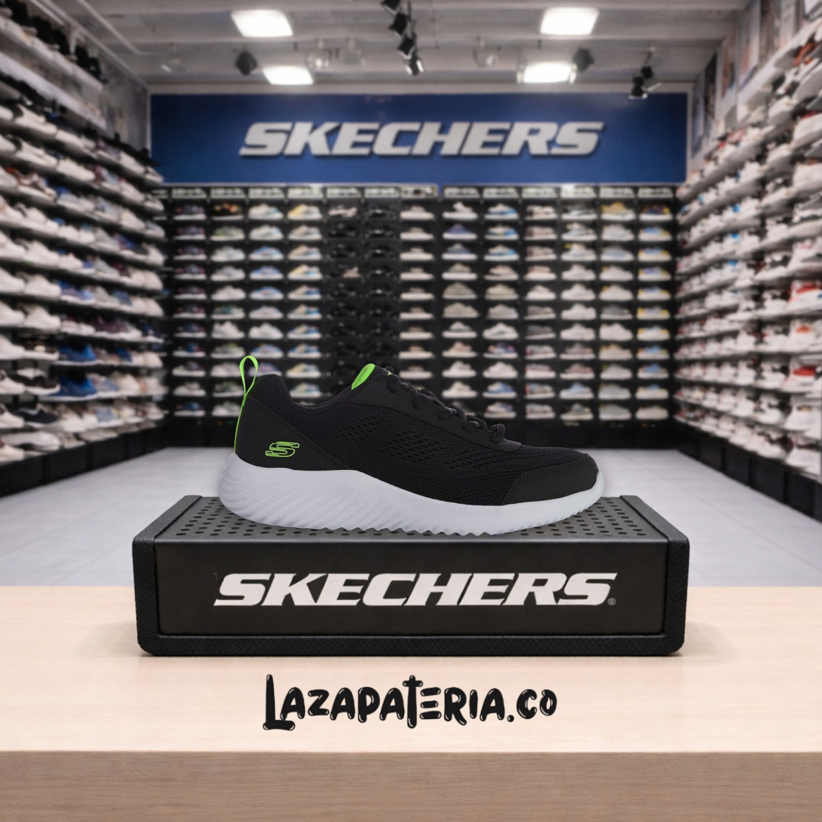 Tenis Skechers Bounder Negro para niño