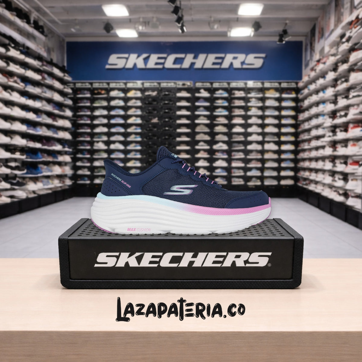 Tenis Skechers Slip-ins Azul Navy para mujer