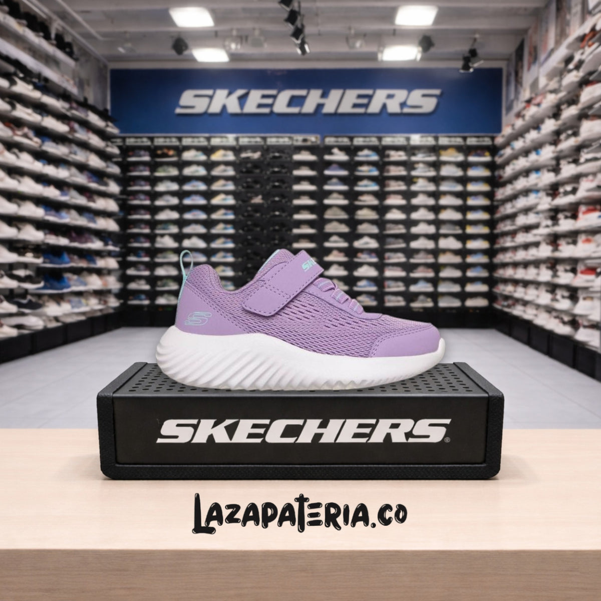 Tenis Skechers Bounder Lila para bebé