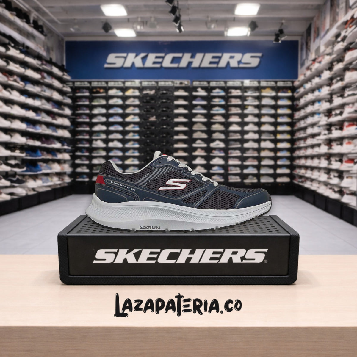 Tenis Skechers GOrun Azul Navy para hombre