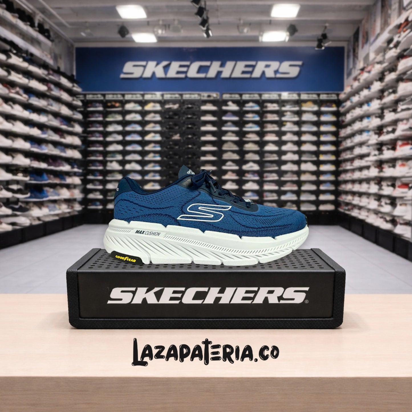 Tenis Skechers Max Cushioning Premier 2.0 Azul Navy para hombre