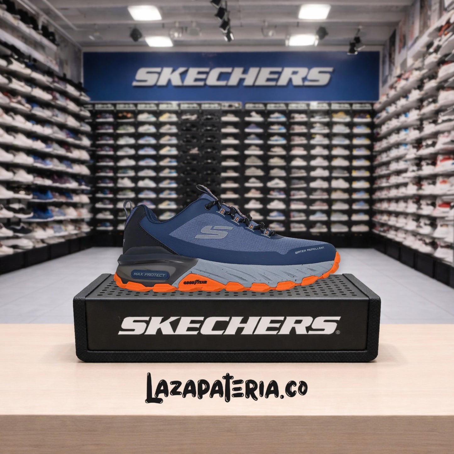 Tenis Skechers Max Protect Azul Navy para hombre