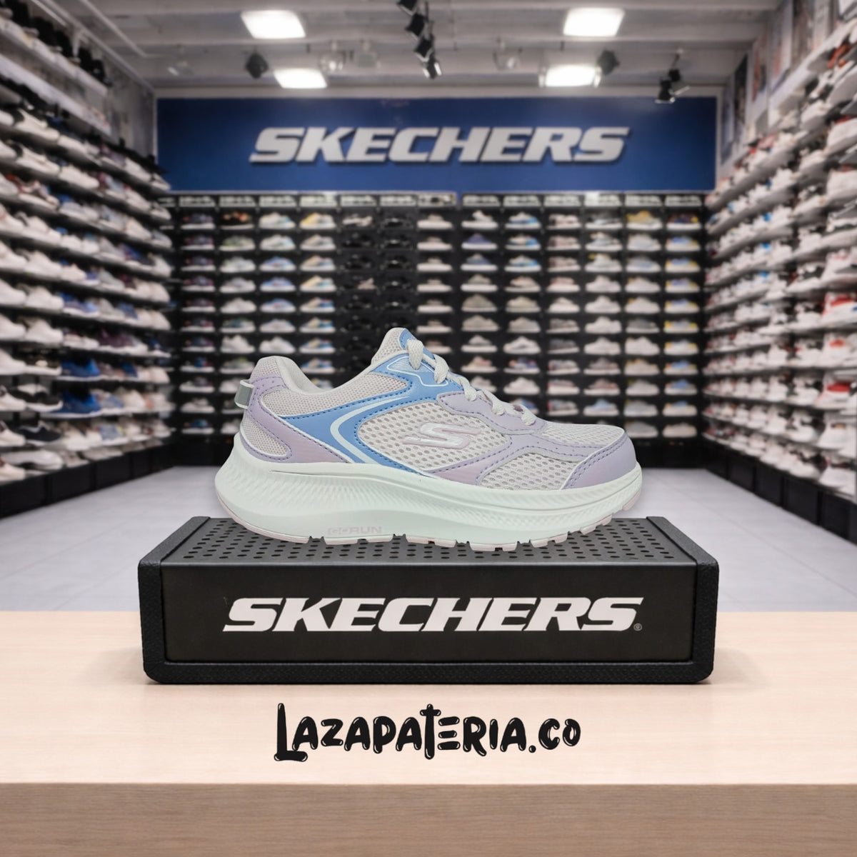 Tenis Skechers GOrun Lila para niña