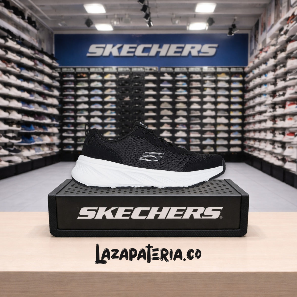 Tenis Skechers Edgeride Negro para niño