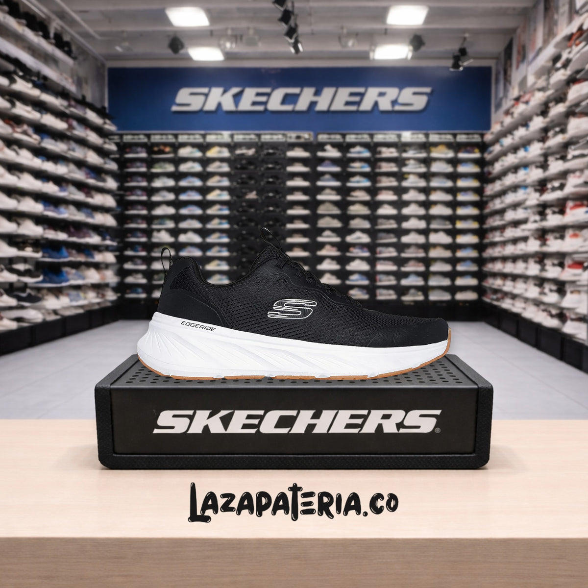 Tenis Skechers Edgeride Negro para hombre