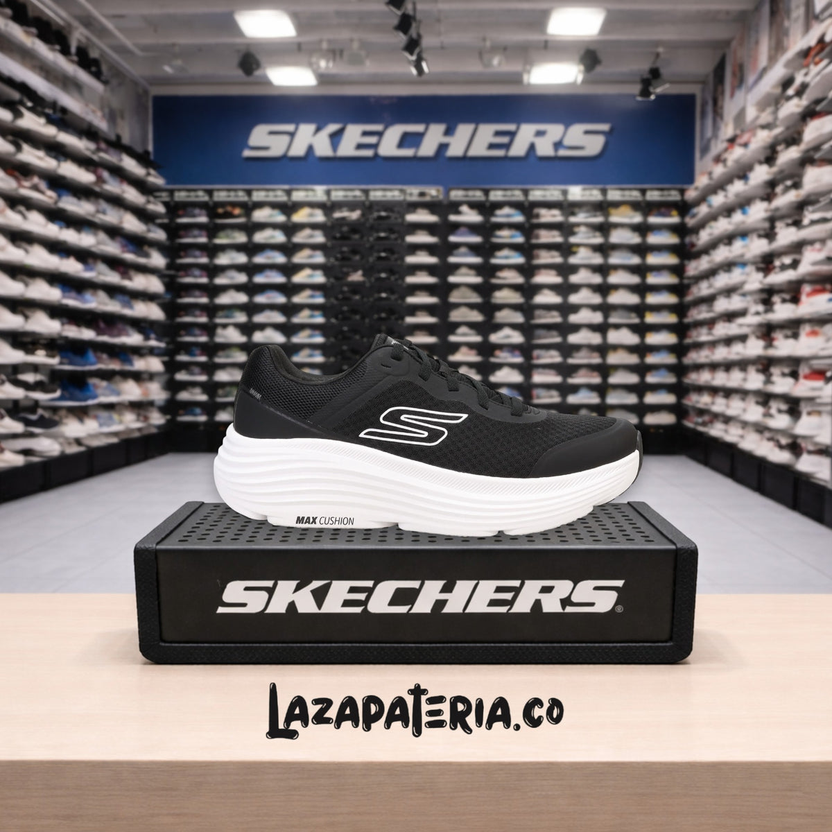 Tenis Skechers Max Cushioning Negro para hombre