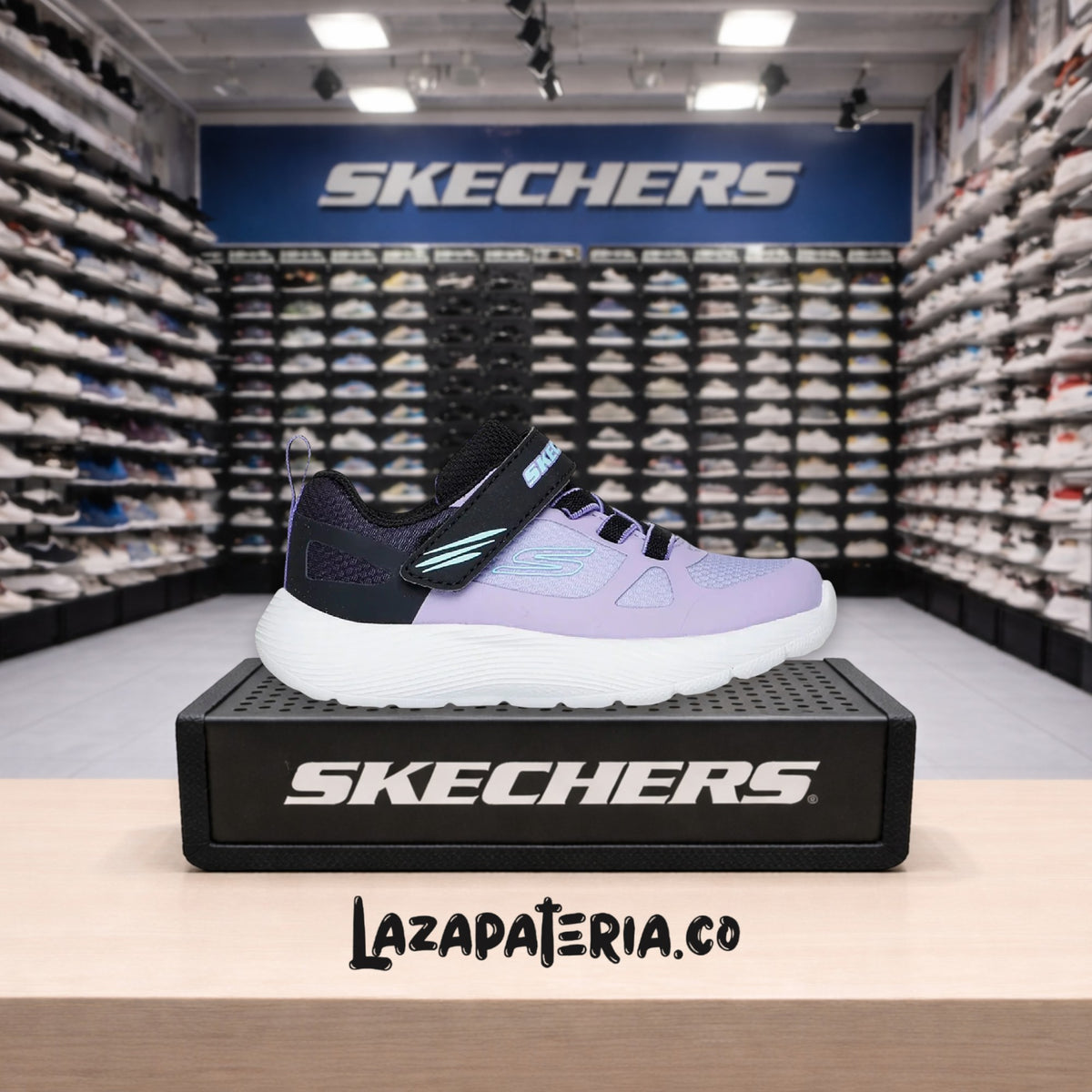 Tenis Skechers Dyna-Lite Morado para bebé