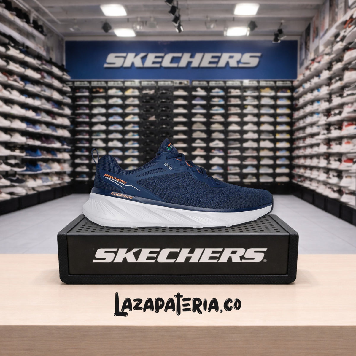 Tenis Skechers Edgeride Azul Navy para hombre