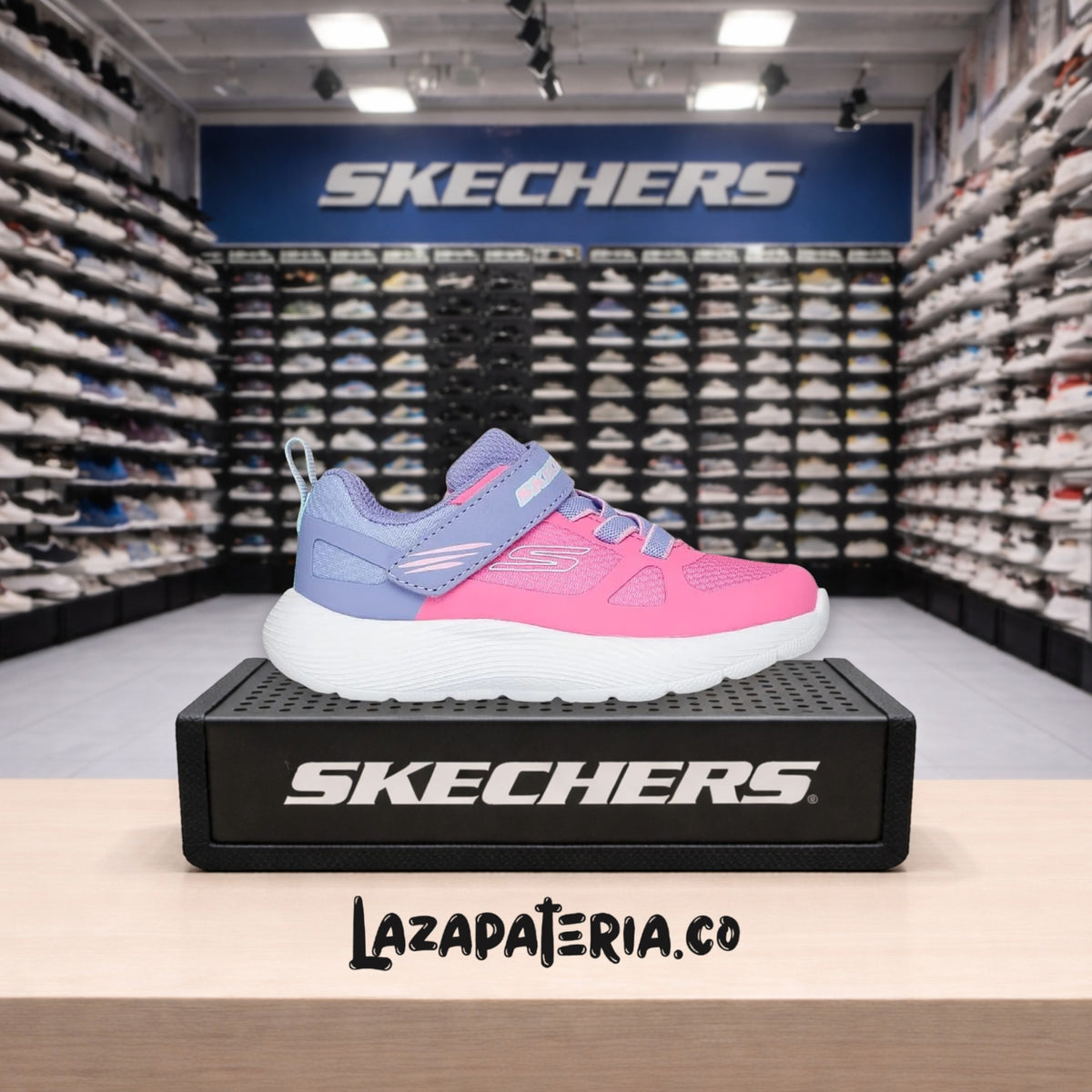 Tenis Skechers Dyna-Lite Rosado para bebé