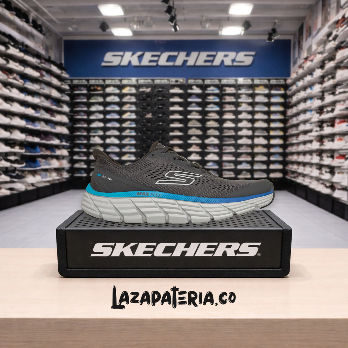 Tenis Skechers Slip-ins Gris Carbón para hombre