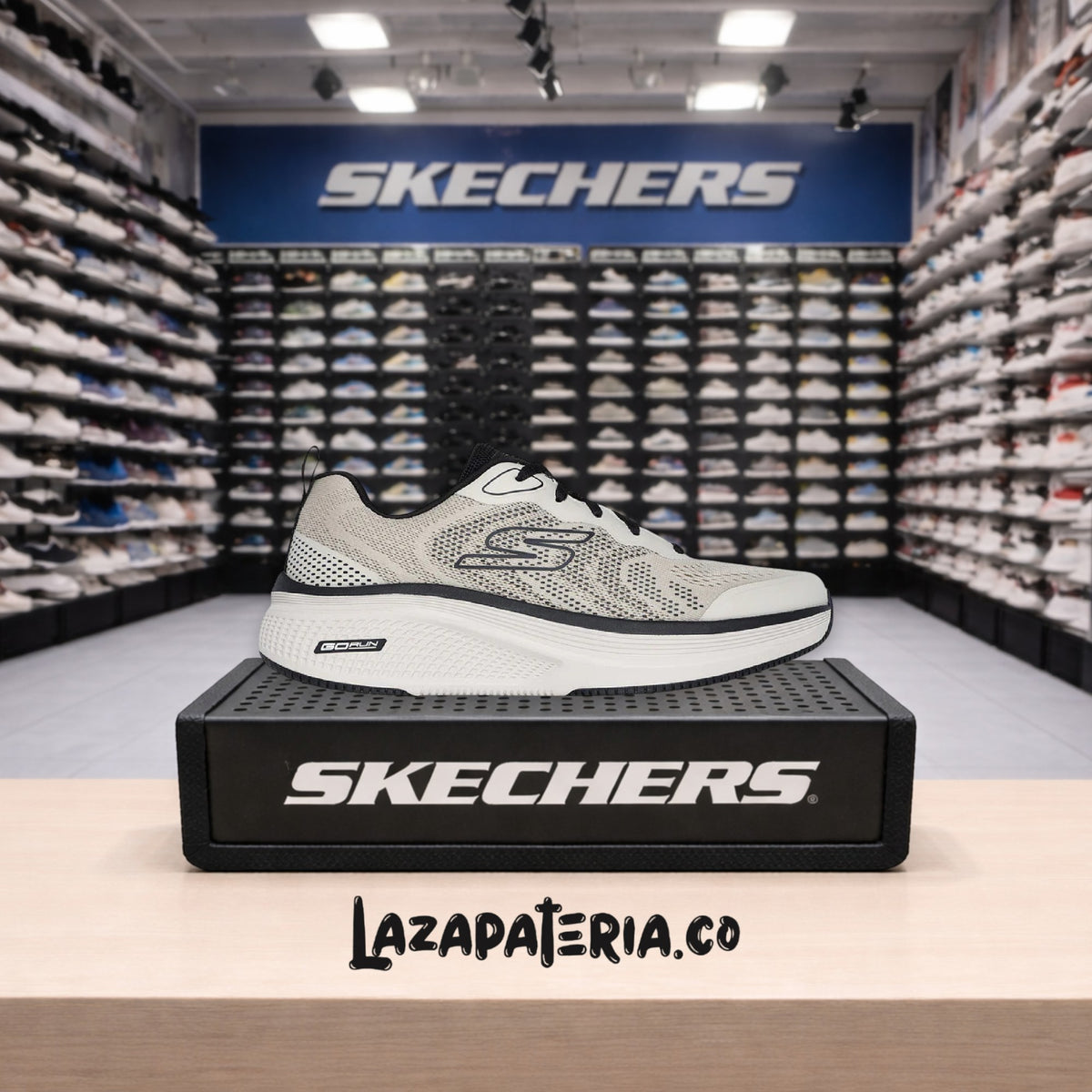 Tenis Skechers GOrun Elevate Beige para hombre