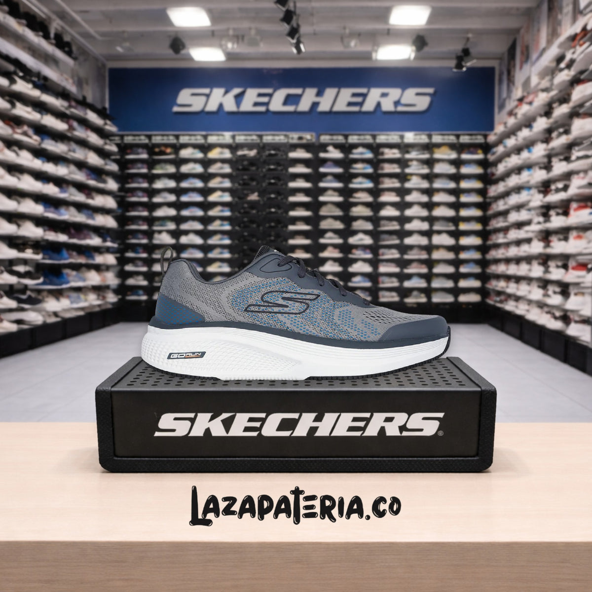 Tenis Skechers GOrun Elevate Gris para hombre