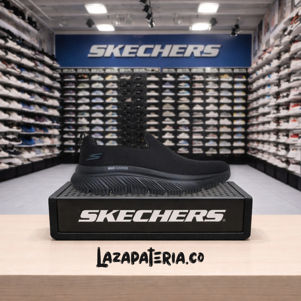 Tenis Skechers GO Walk Max Cushioning Negro para hombre