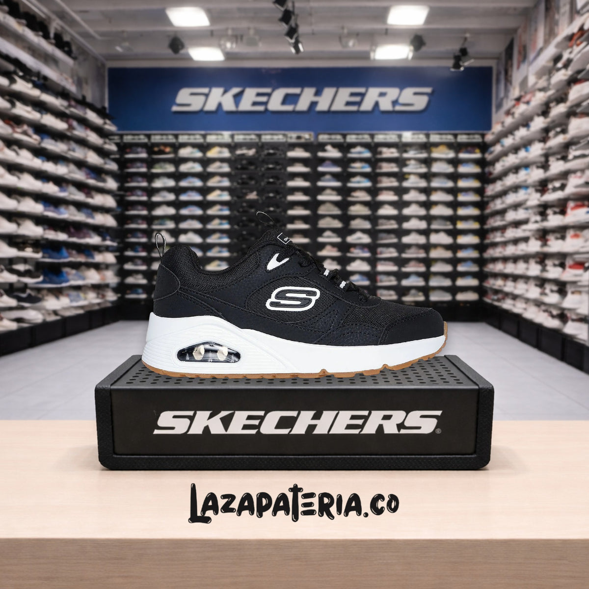 Tenis Skechers UNO Negro para niño