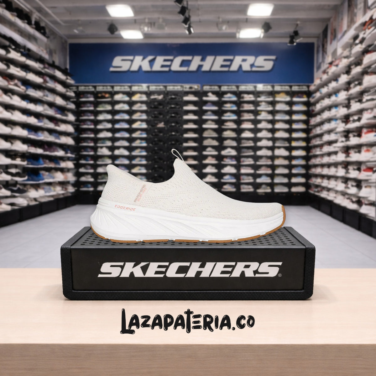 Tenis Skechers Slip-ins Beige para mujer