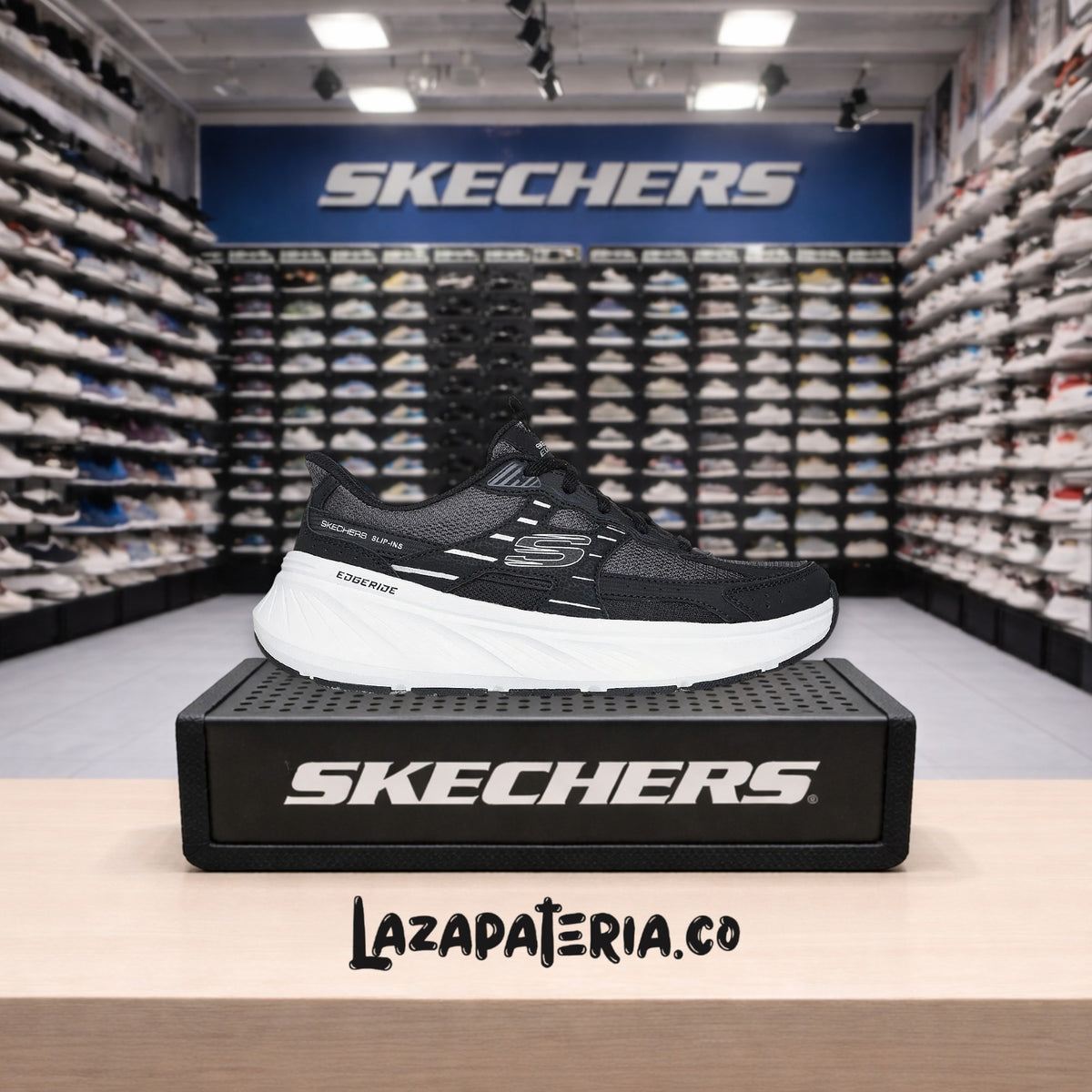 Tenis Skechers Edgeride Negro para mujer