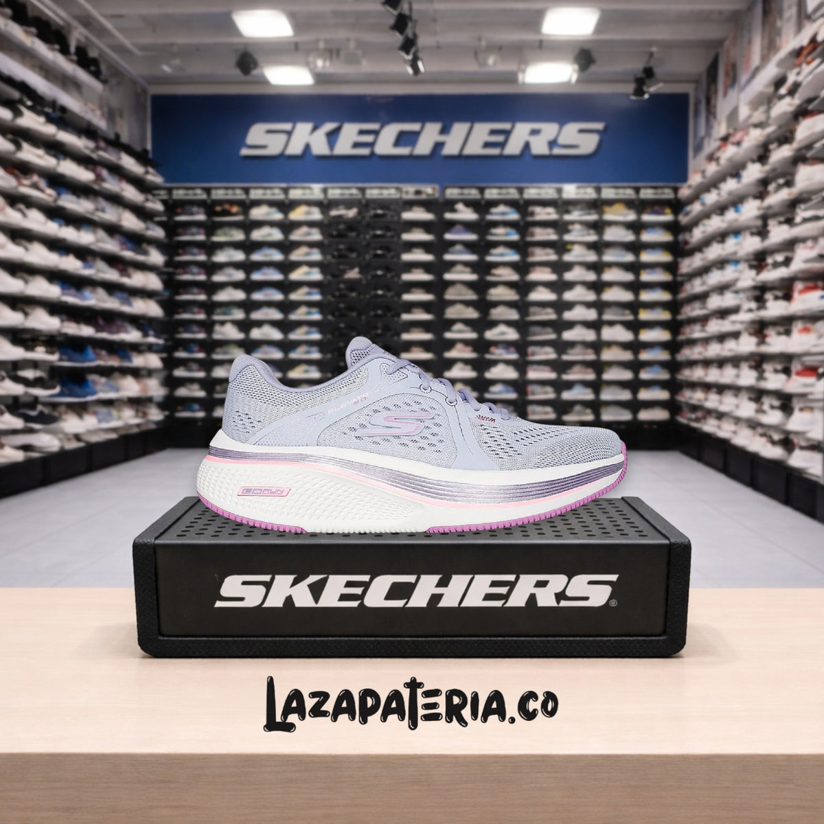 Tenis Skechers GOrun Lila para mujer