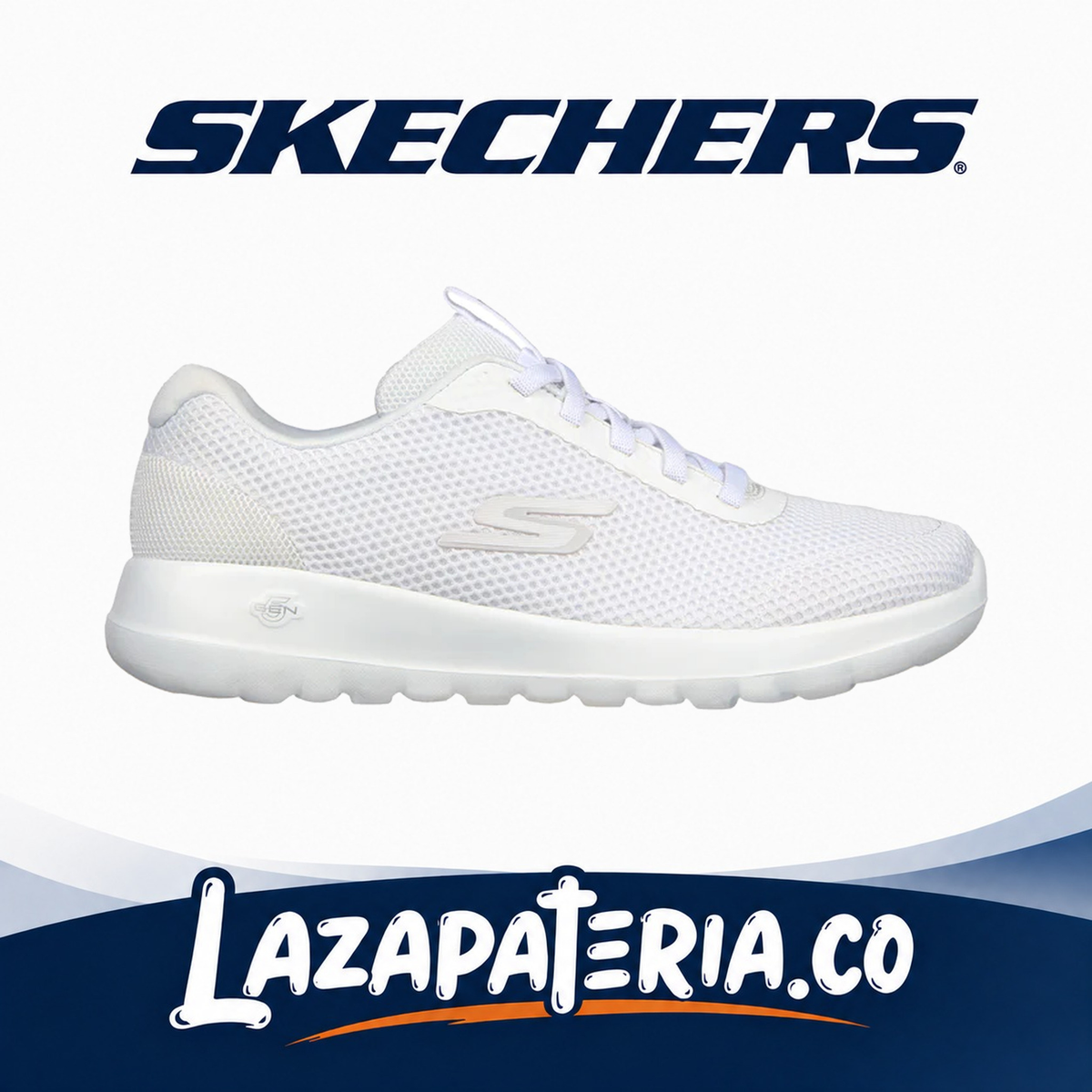 Tenis Skechers GO Walk Joy Blanco para mujer, vista 2