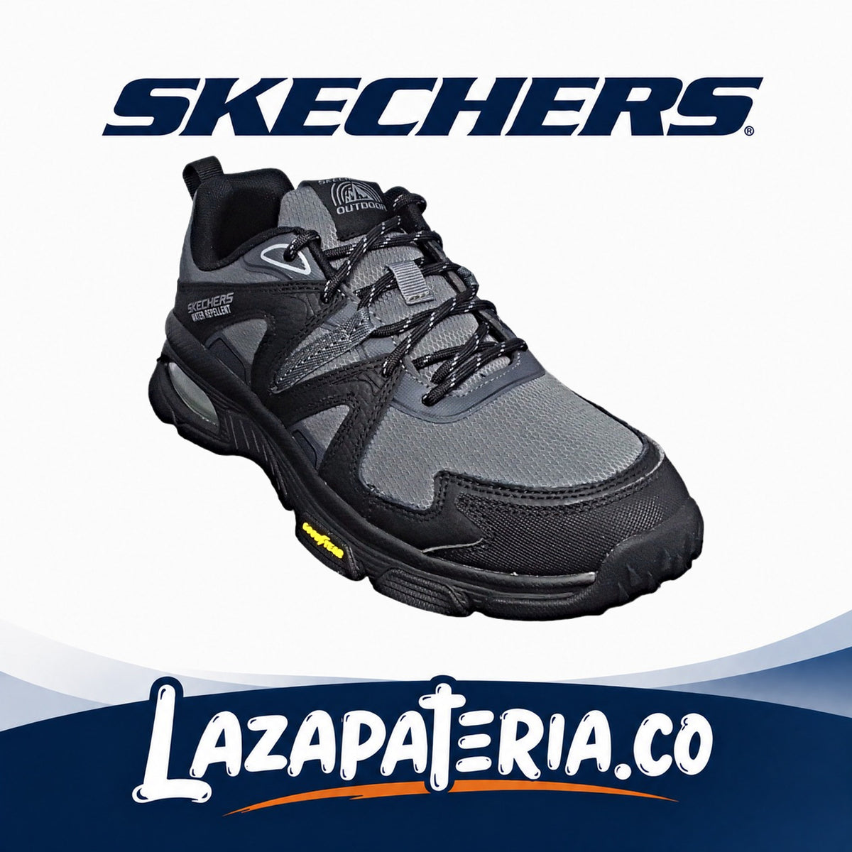 Tenis Skechers Skech-Air Negro para hombre, vista 2