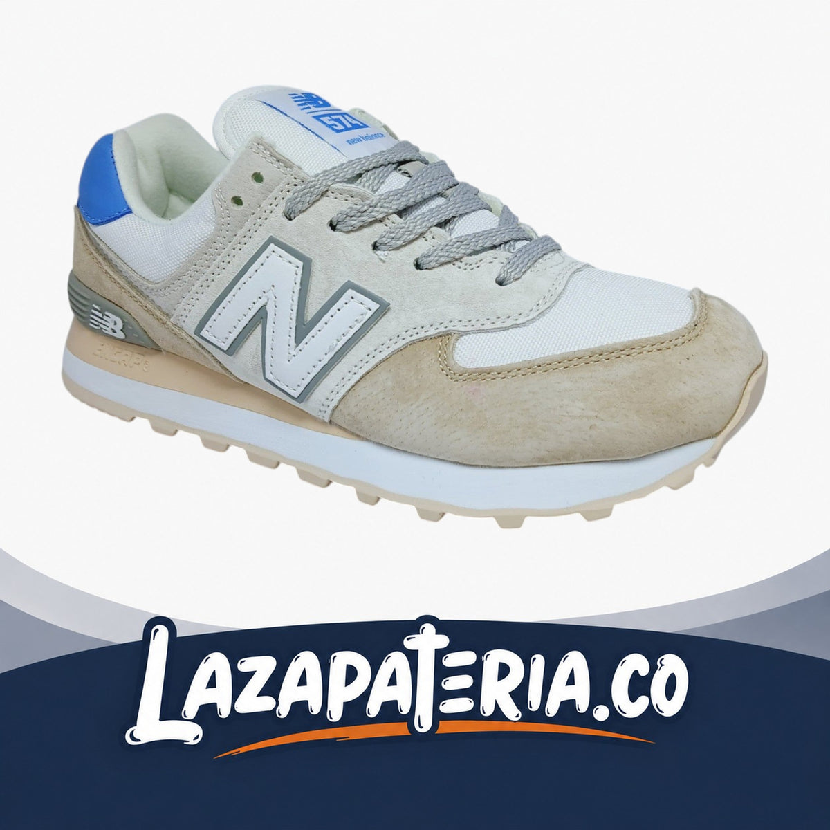 Tenis New 574 Balance Mujer Beige, vista 2