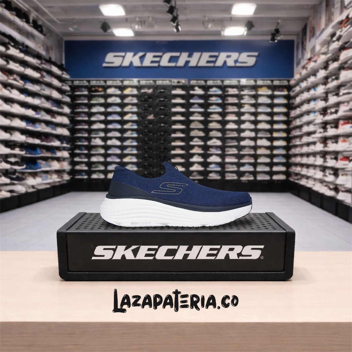 Tenis Skechers Max Cushioning Azul Navy para hombre
