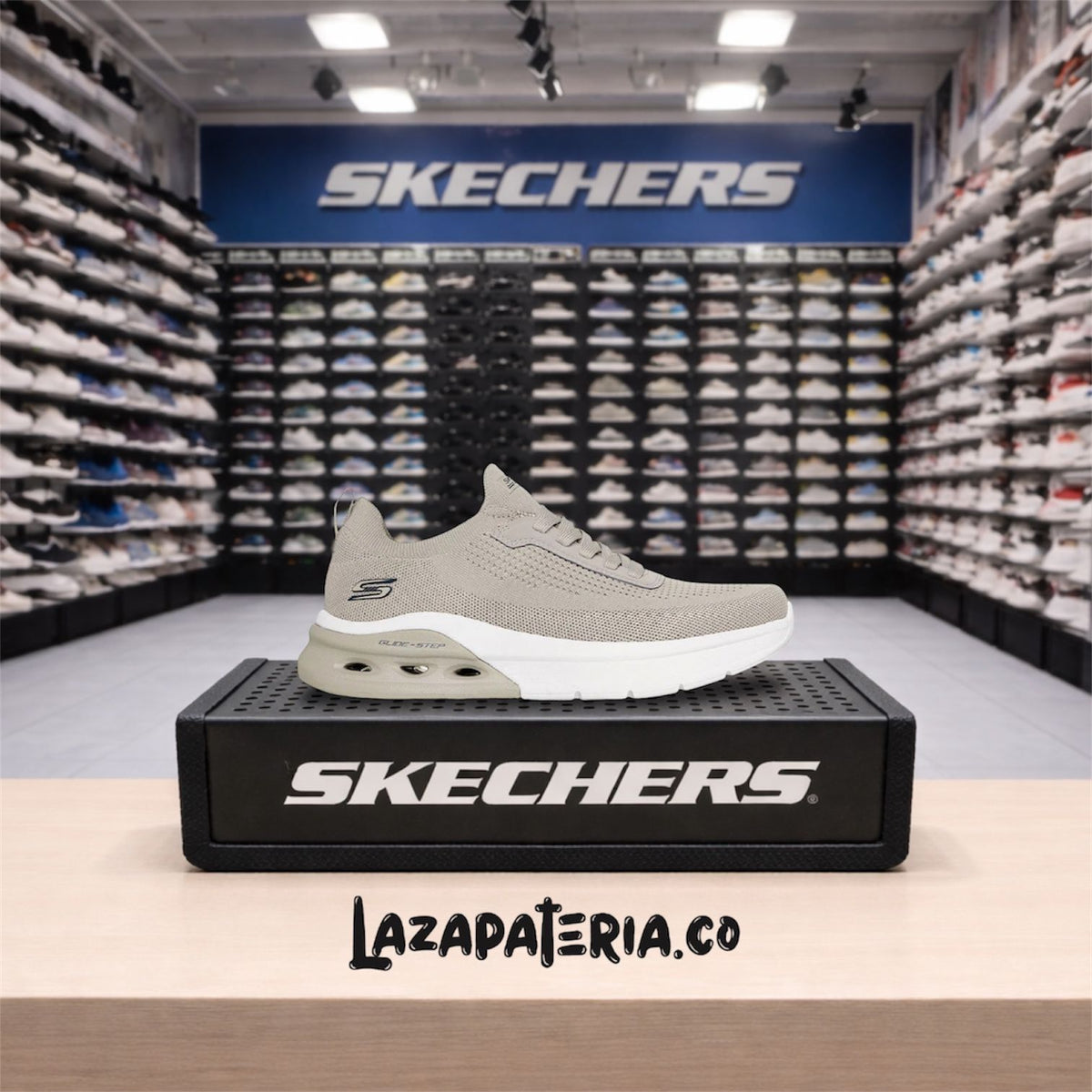 Tenis Skechers BOBS Sport Beige para hombre