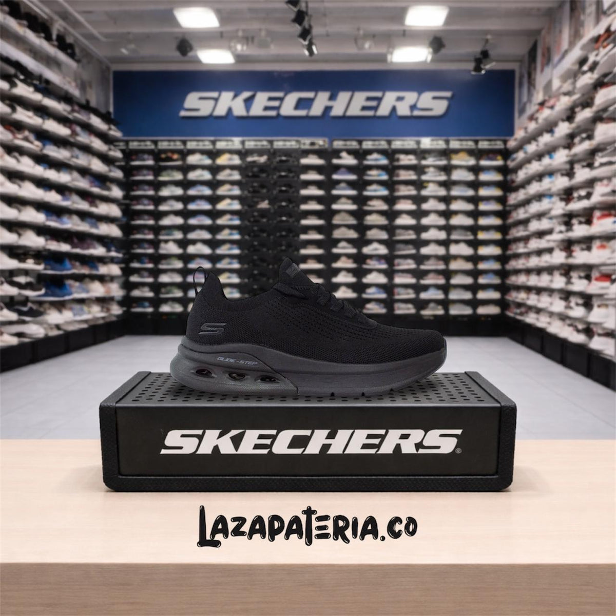 Tenis Skechers BOBS Arc Waves 2.0 Negro para hombre