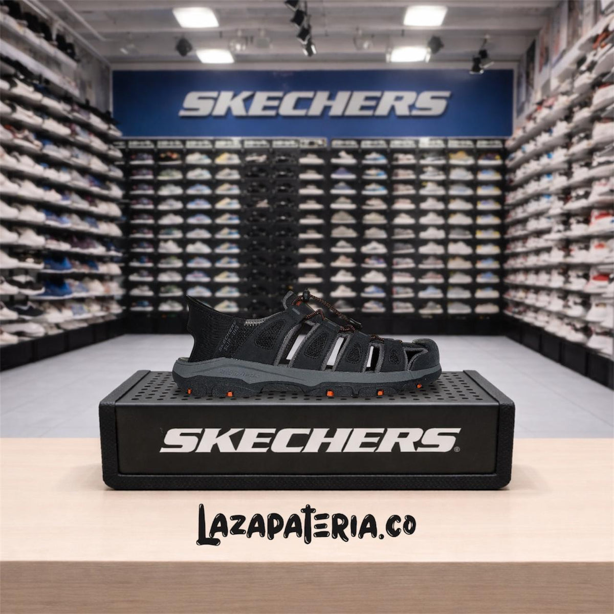 Sandalias Skechers Tresmen Negro para hombre