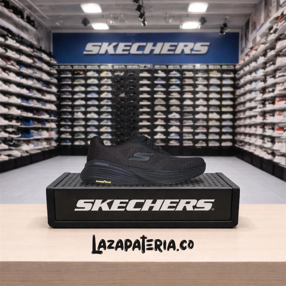 Tenis Skechers GO Walk Stability Negro para hombre