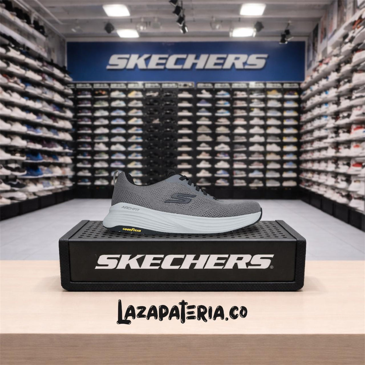 Tenis Skechers GO Walk Stability Gris para hombre