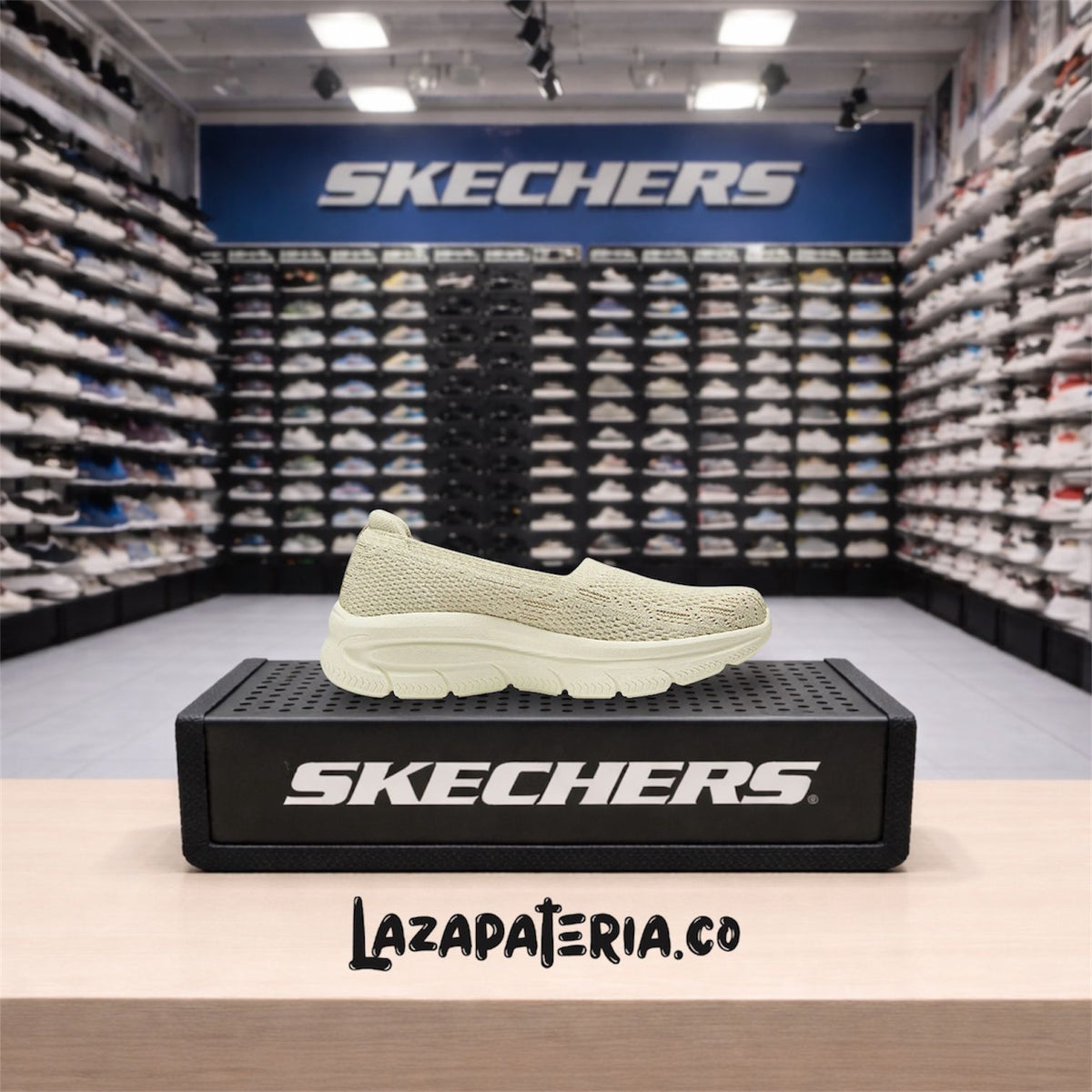 Baletas Skechers Modern D'Lux Beige para mujer