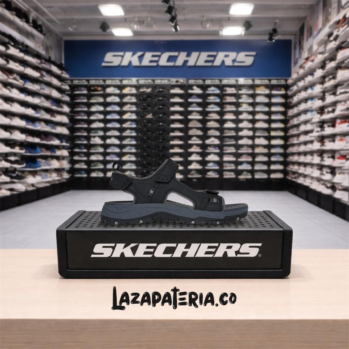 Sandalias Skechers Relaxed Fit Negro para hombre