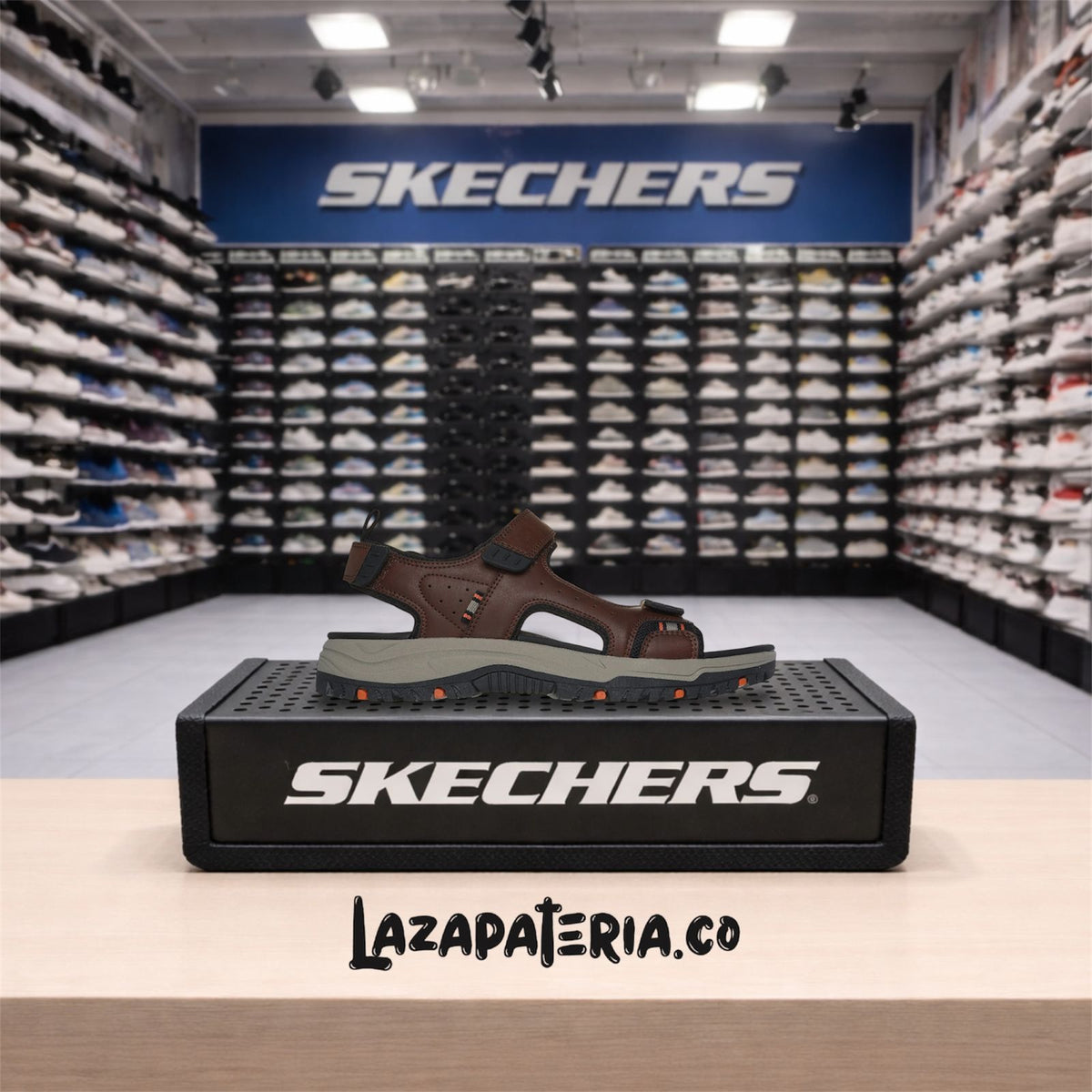 Sandalias Skechers Relaxed Fit Café para hombre