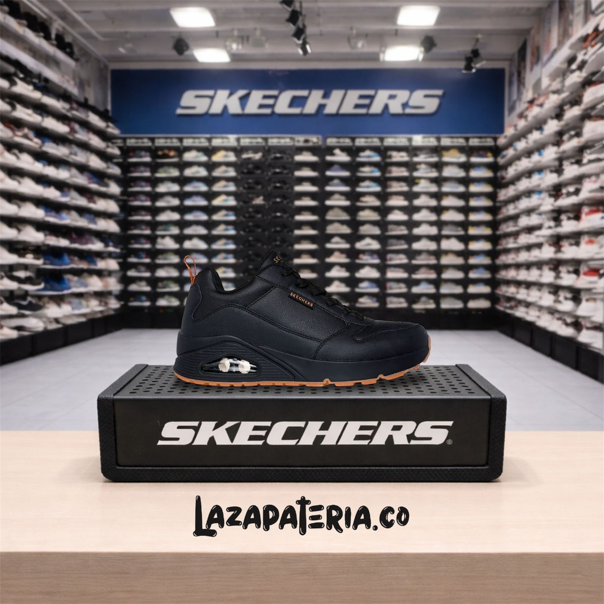 Tenis Skechers UNO Negro para hombre