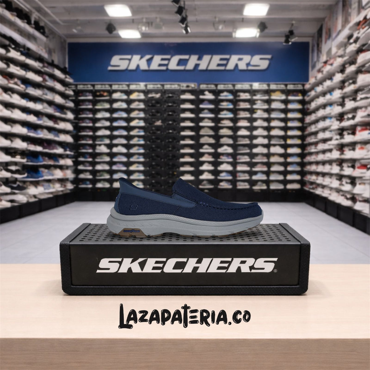 Mocasines Skechers Slip-ins Azul Navy para hombre