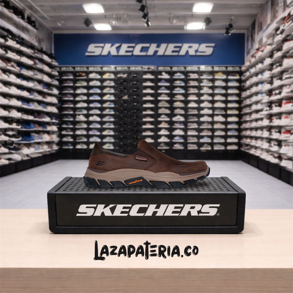 Mocasines Skechers Relaxed Fit Café para hombre