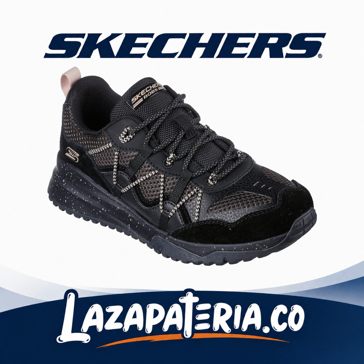 Tenis Skechers BOBS Squad 3 Negro para mujer