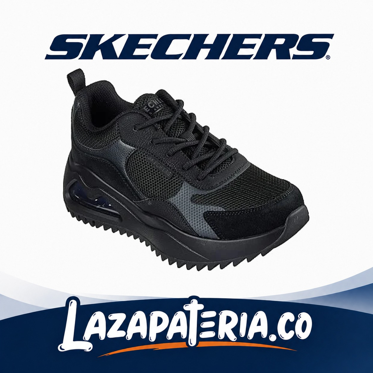 Tenis Skechers UNO Negro para mujer