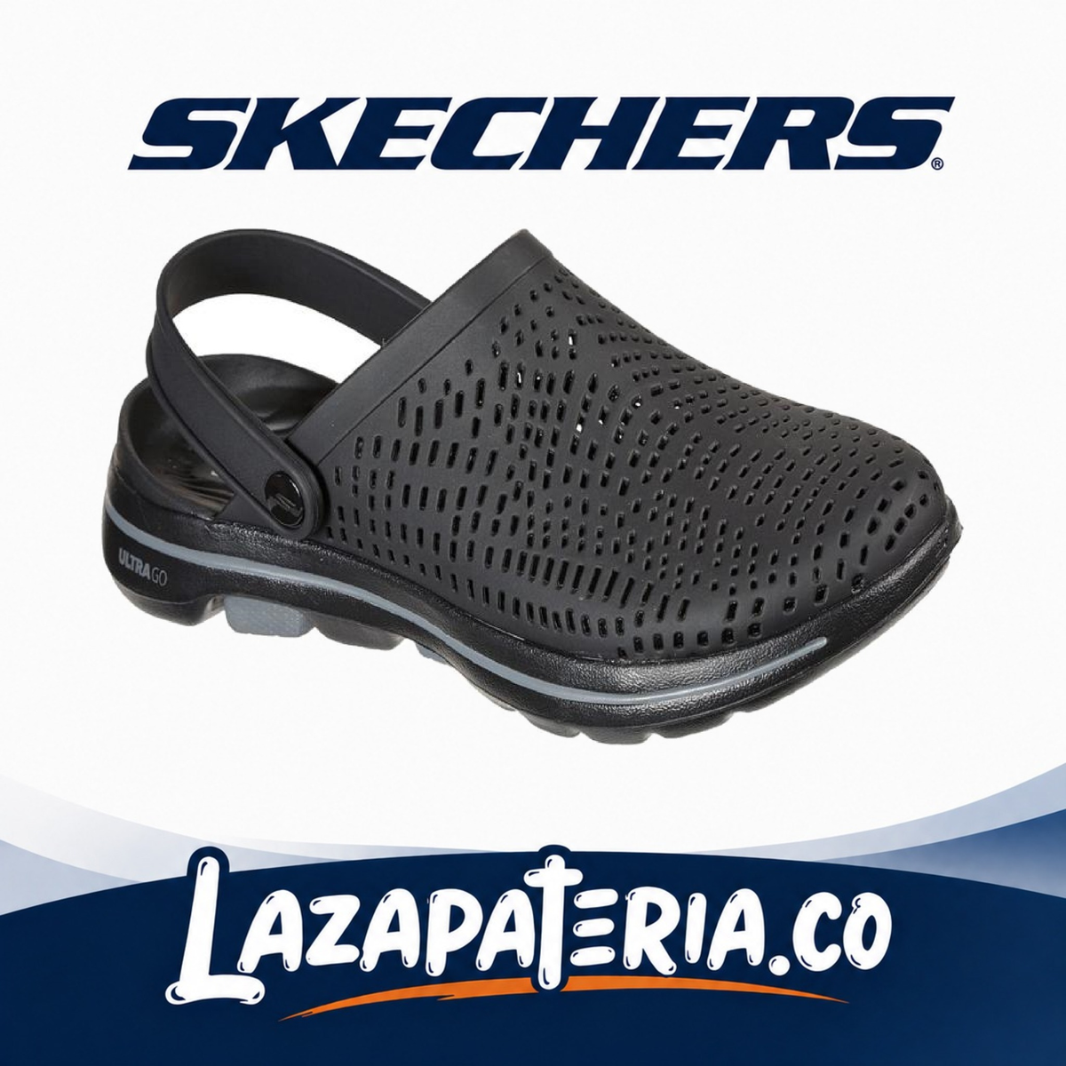 Chanclas Skechers Foamies GO Walk 5 Negro para mujer