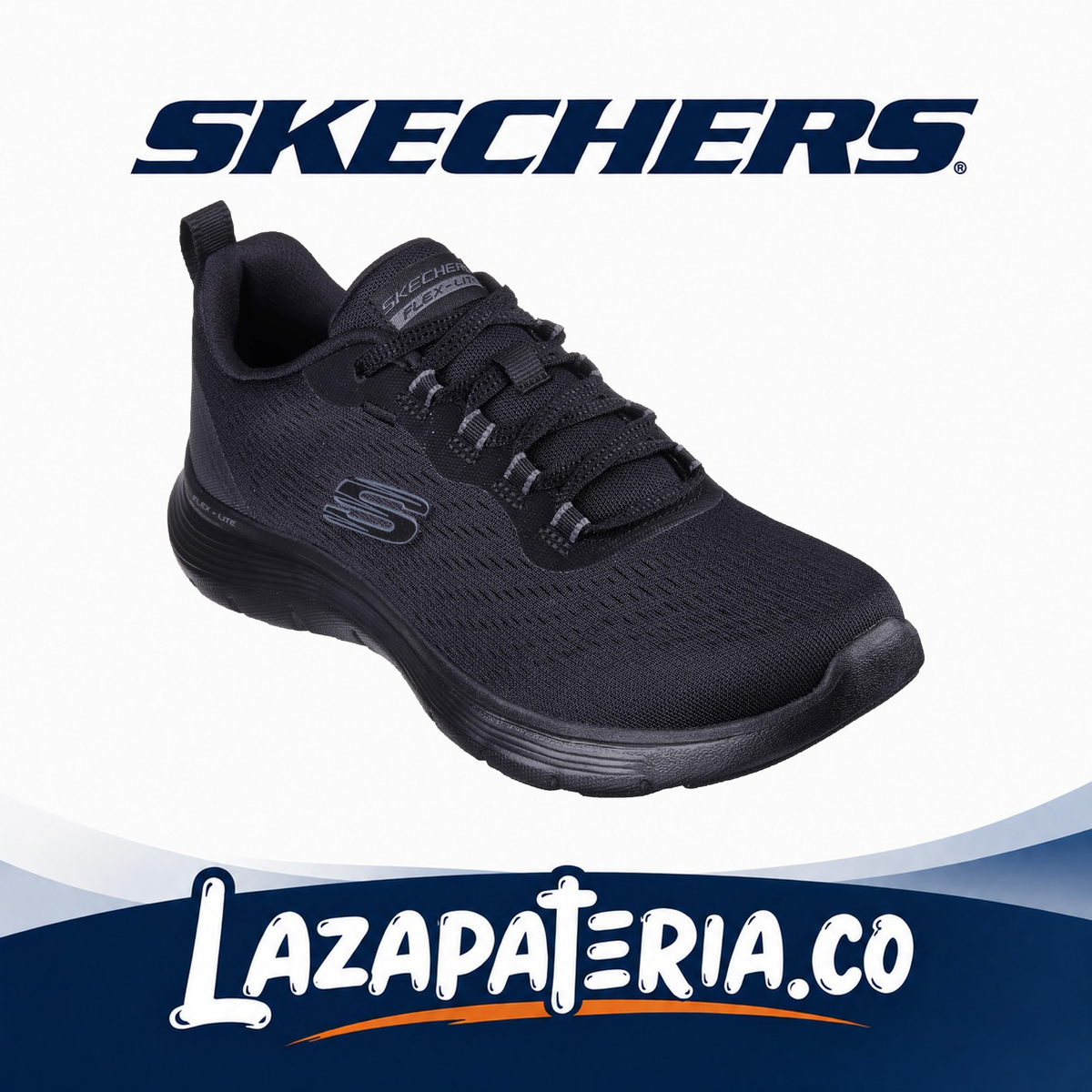 Tenis Skechers Flex Appeal Negro para mujer