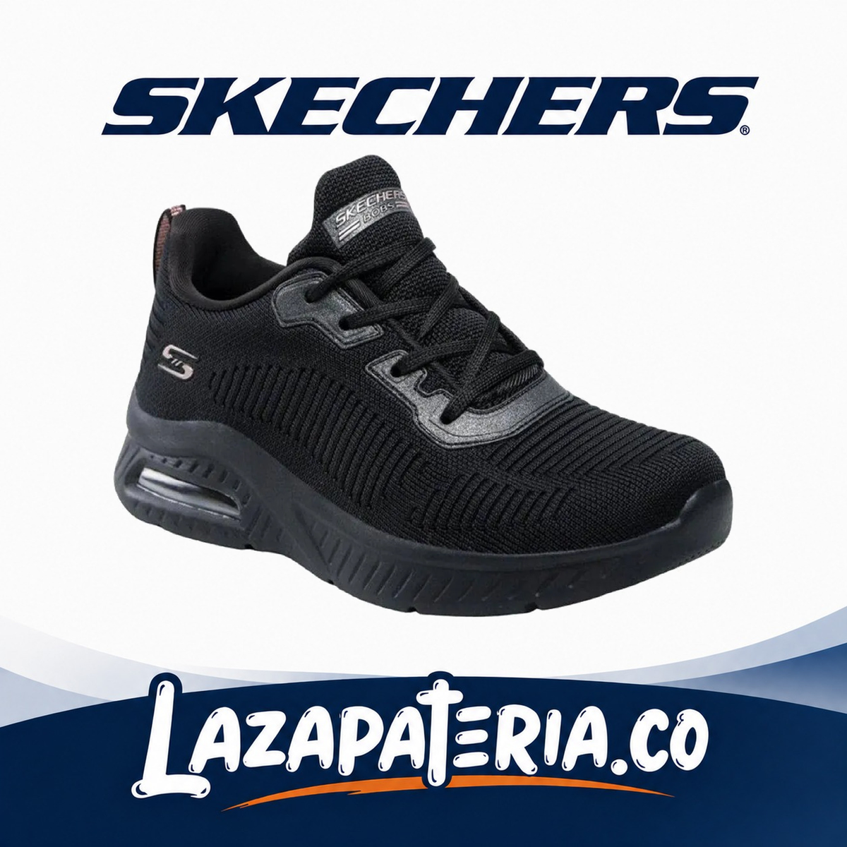 Tenis Skechers BOBS Negro para mujer