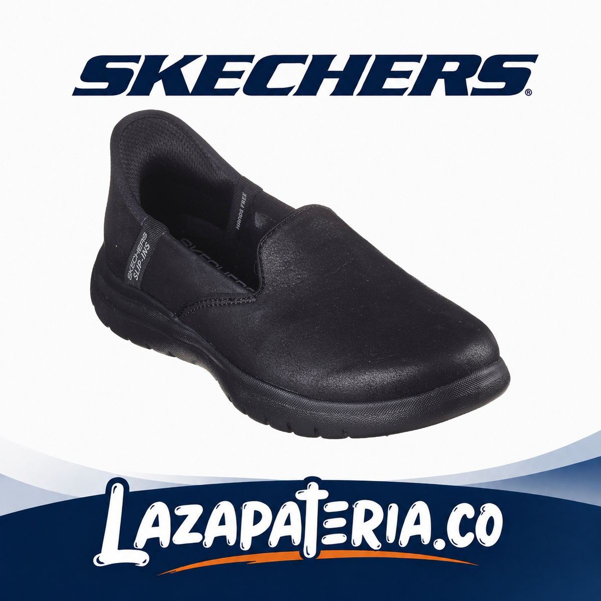 Baletas Skechers Slip-ins Negro para mujer
