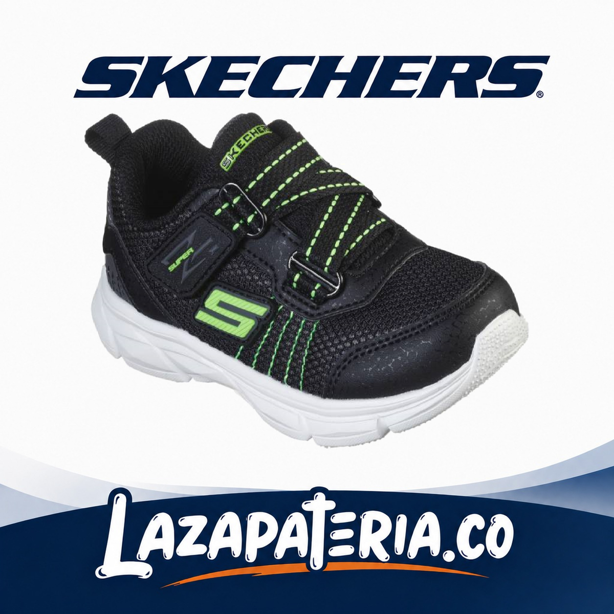 Tenis Skechers Advance Negro para bebé