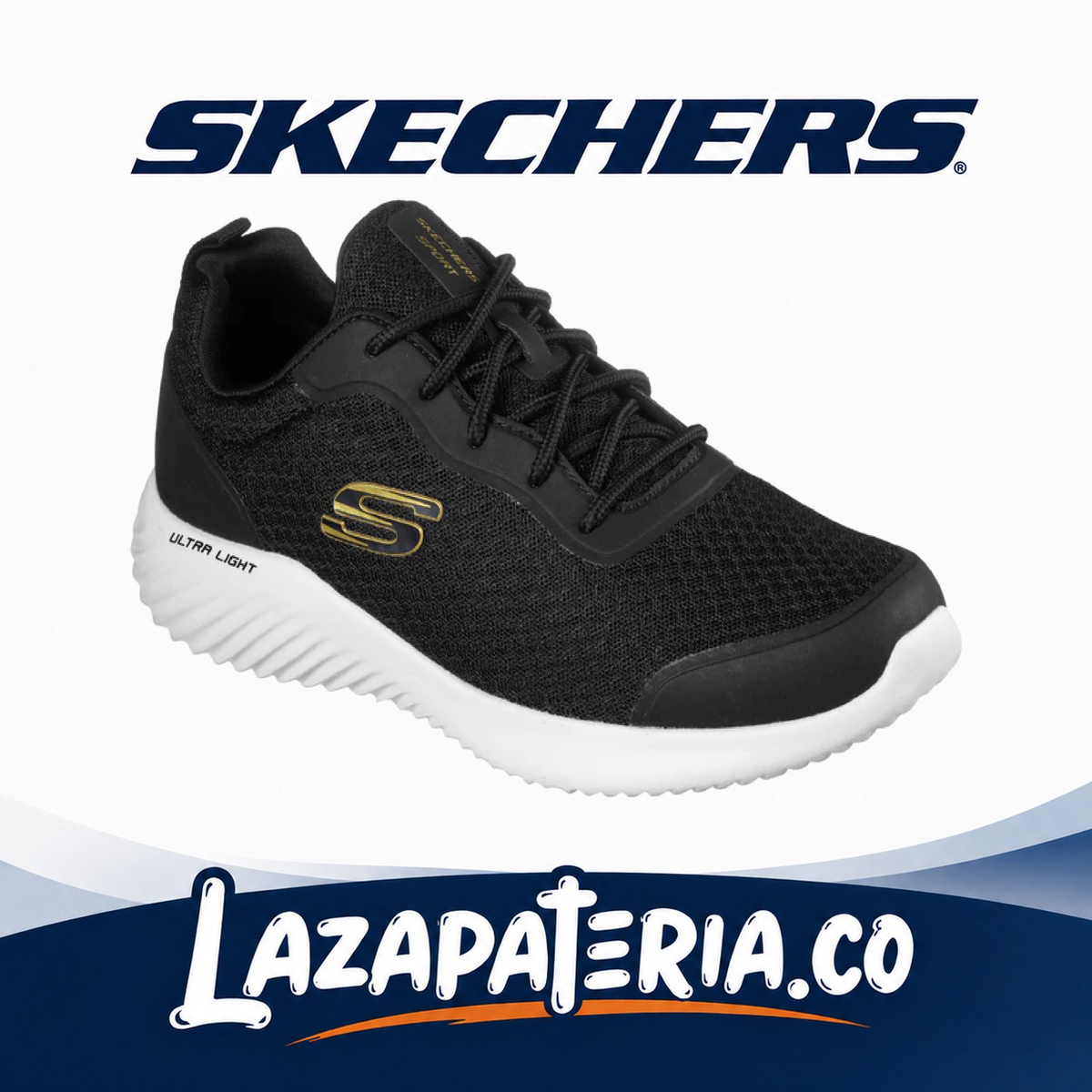 Tenis Skechers Bounder Negro para hombre